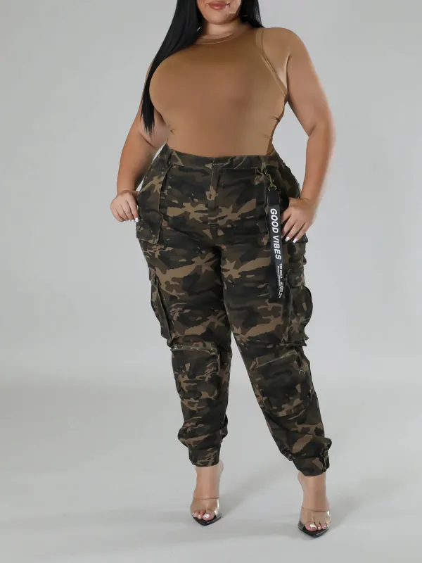 Large Size Fashion Women'S Clothing Style Camouflage Pants