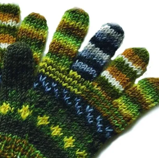 nordic knit wool gloves