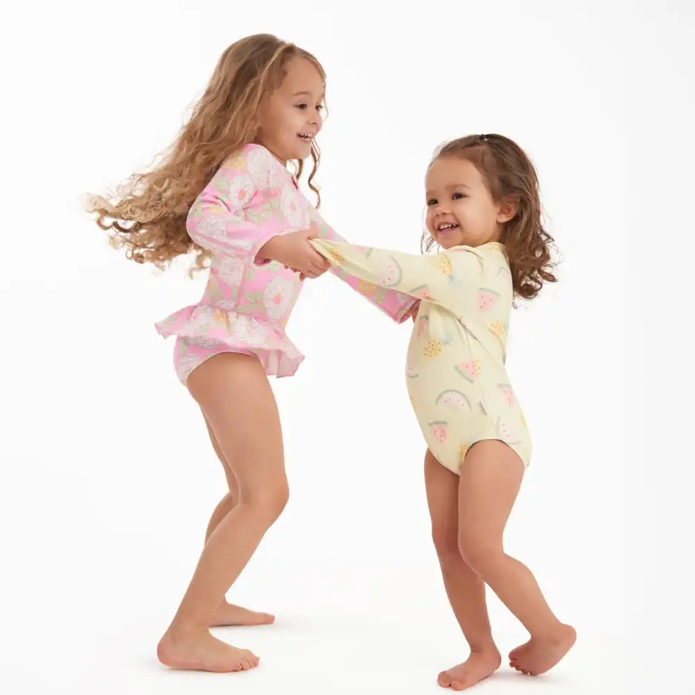 Toddler Girls Peonies Rashguard