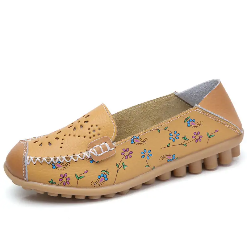 CiloolSlip on loafers Flowers Hollowed Out Casual Shoes