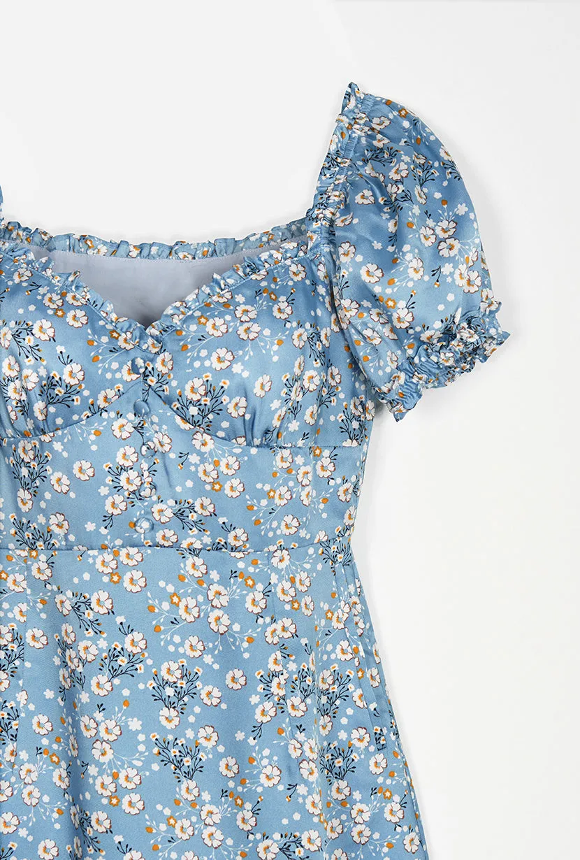 Maisy Dress - Blue Floral