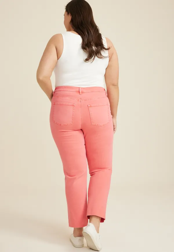 Plus Size m jeans by maurices™ Mid Rise Slim Straight Ankle Jean Made With REPREVE™