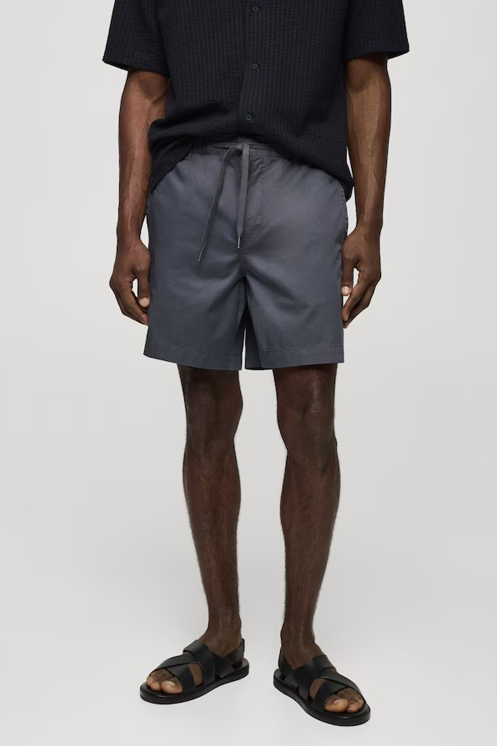 100% cotton drawstring bermuda shorts