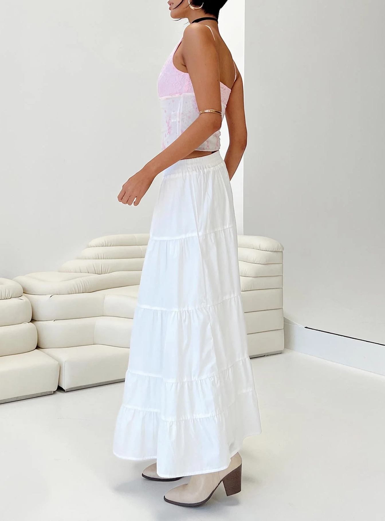 Garden Party Maxi Skirt White