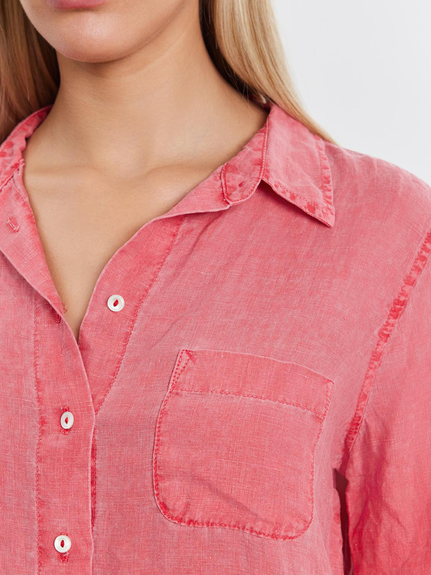 Natalia Linen Button-Up Shirt