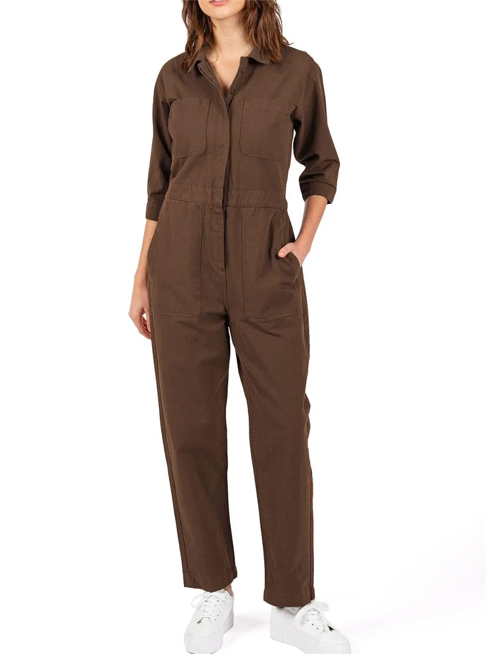 Lana Roux Coverall Aviator Jumpsuit