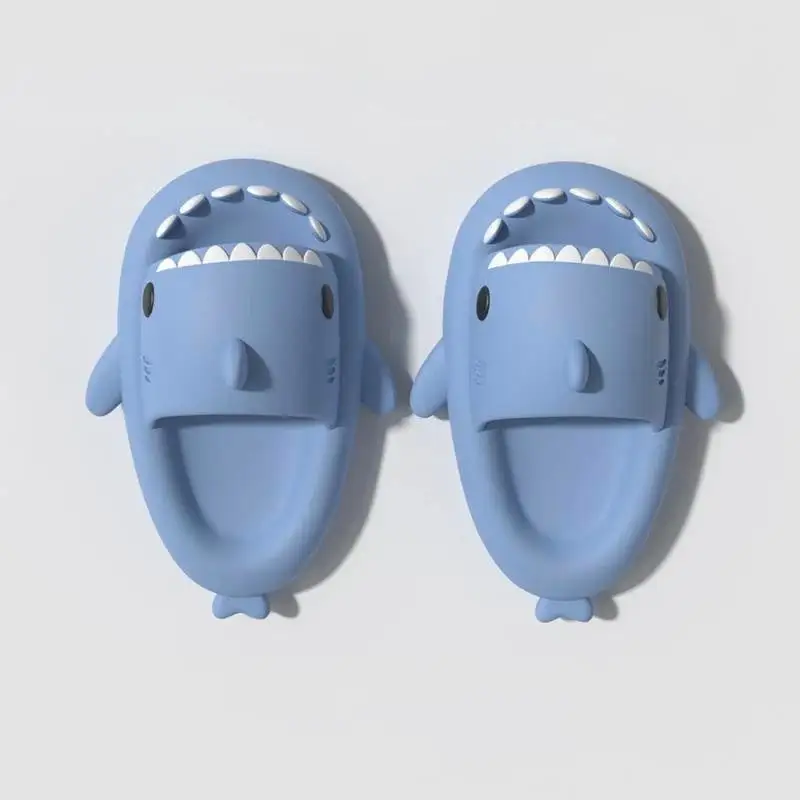 Summer Lovely Shark Shape Slippers Cartoon Couples Slides Beach Sandals Non-slip Soft EVA House Bath Girls Slippers