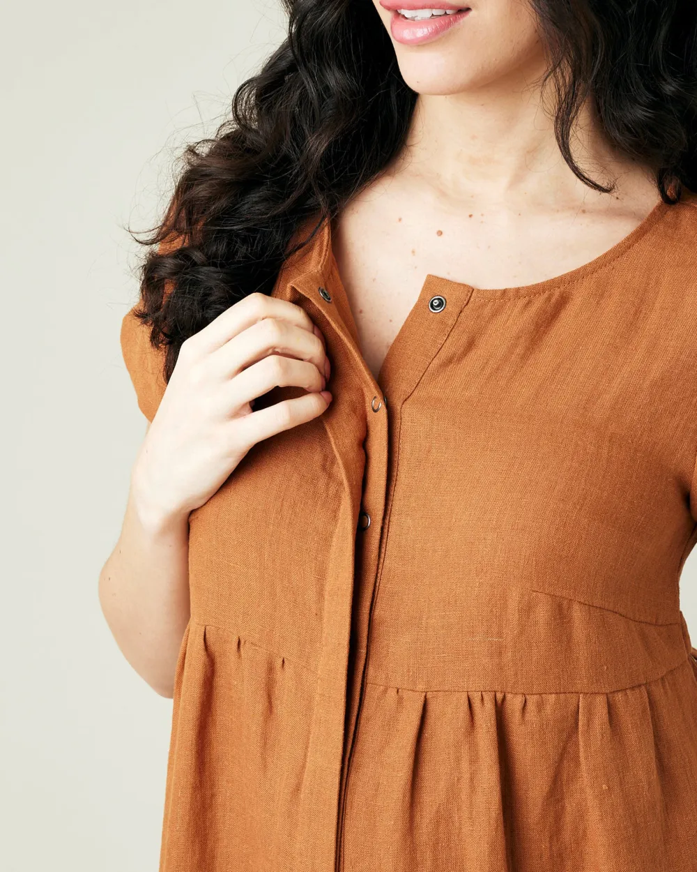 RUST LINEN JUMPSUIT