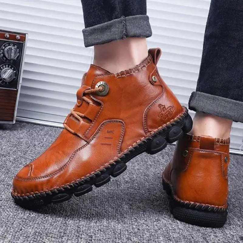 Men's Hand Stitching Casual Large Size Boots