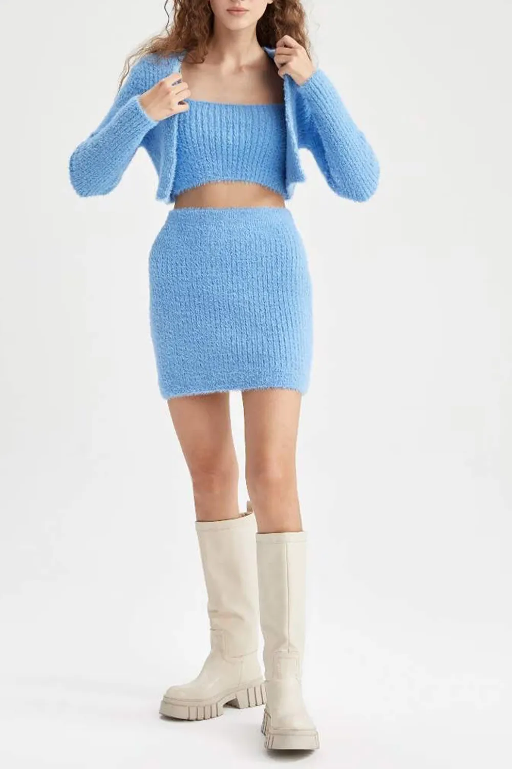 Coool Slim Fit Knitwear Mini Skirt