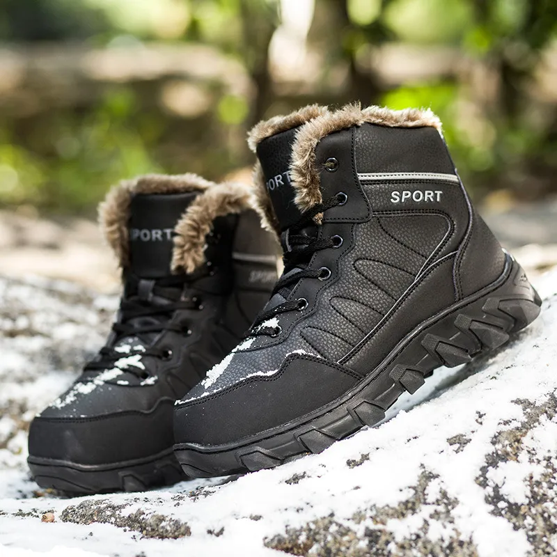 MEN'S THICKENED WARM AND COMFORTABLE HIGH-TOP CASUAL SNOW BOOTS