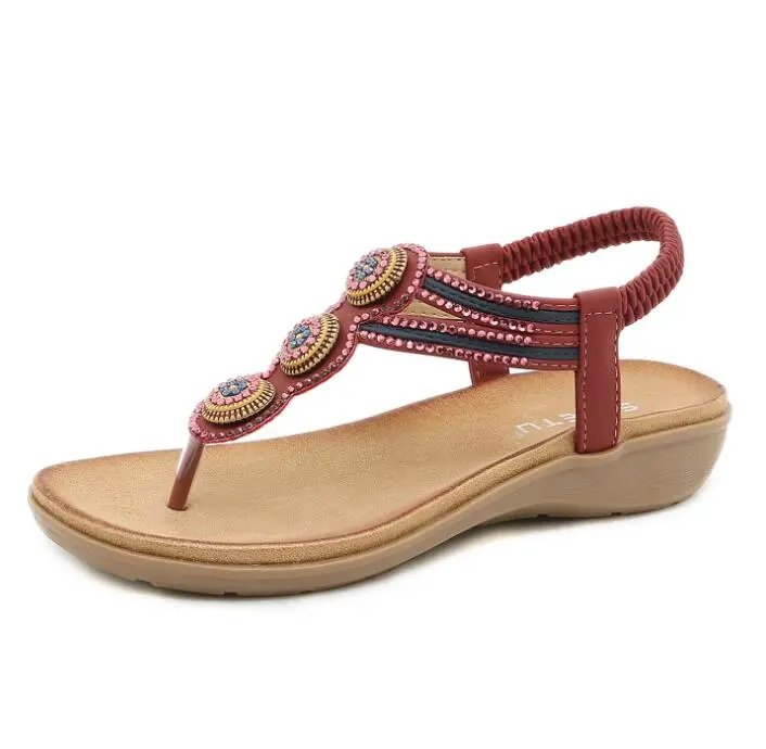 Summer Women Fashion Beaded Beach  Female Sandals