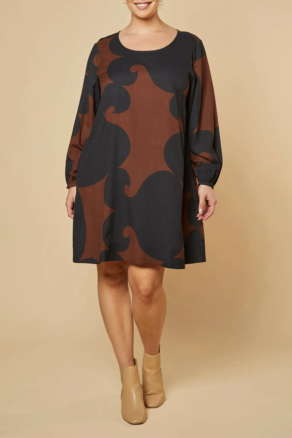 Hazel Short A-Line Tunic Dress in Soho