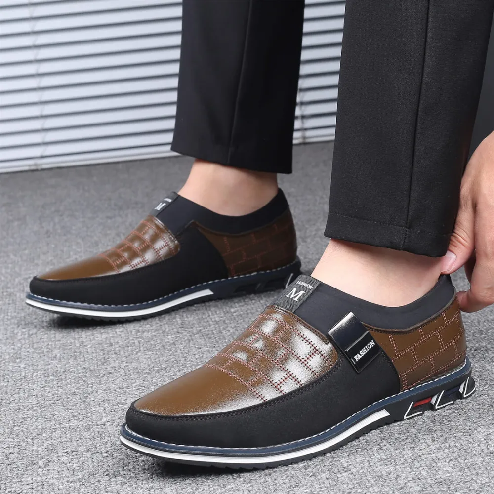 Slip-On Orthopedic Leather Shoes