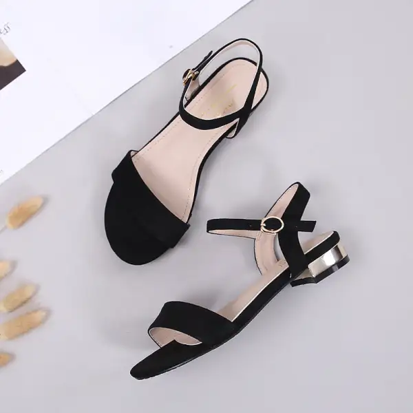 Women Flat Sandals Open Toe Ankle Strap Sandals