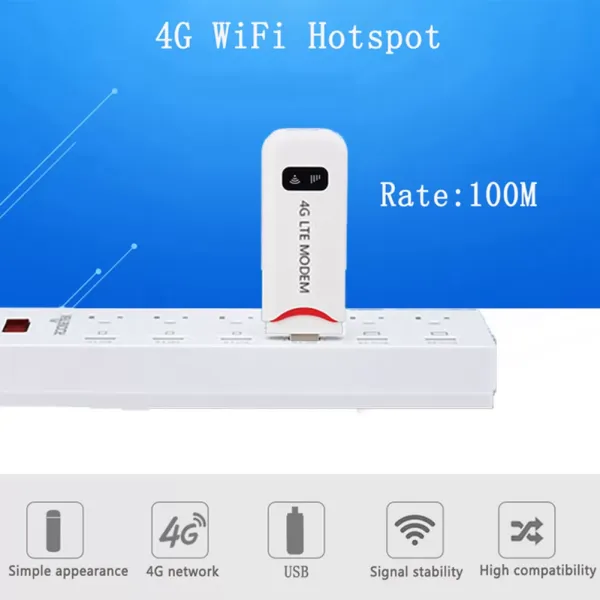 4G LTE 100Mbps Universal Portable USB Modem Network Adapter Wireless Network Card General Equipment WiFi Router Repeater