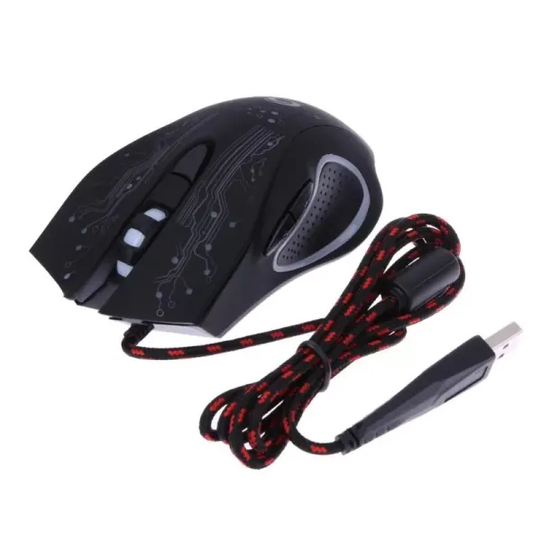 Dropship 5500DPI LED Optical USB Wired Gaming Mouse 7 Buttons Gamer Computer Mice for computer laptop desktop PC Luminous Mouse