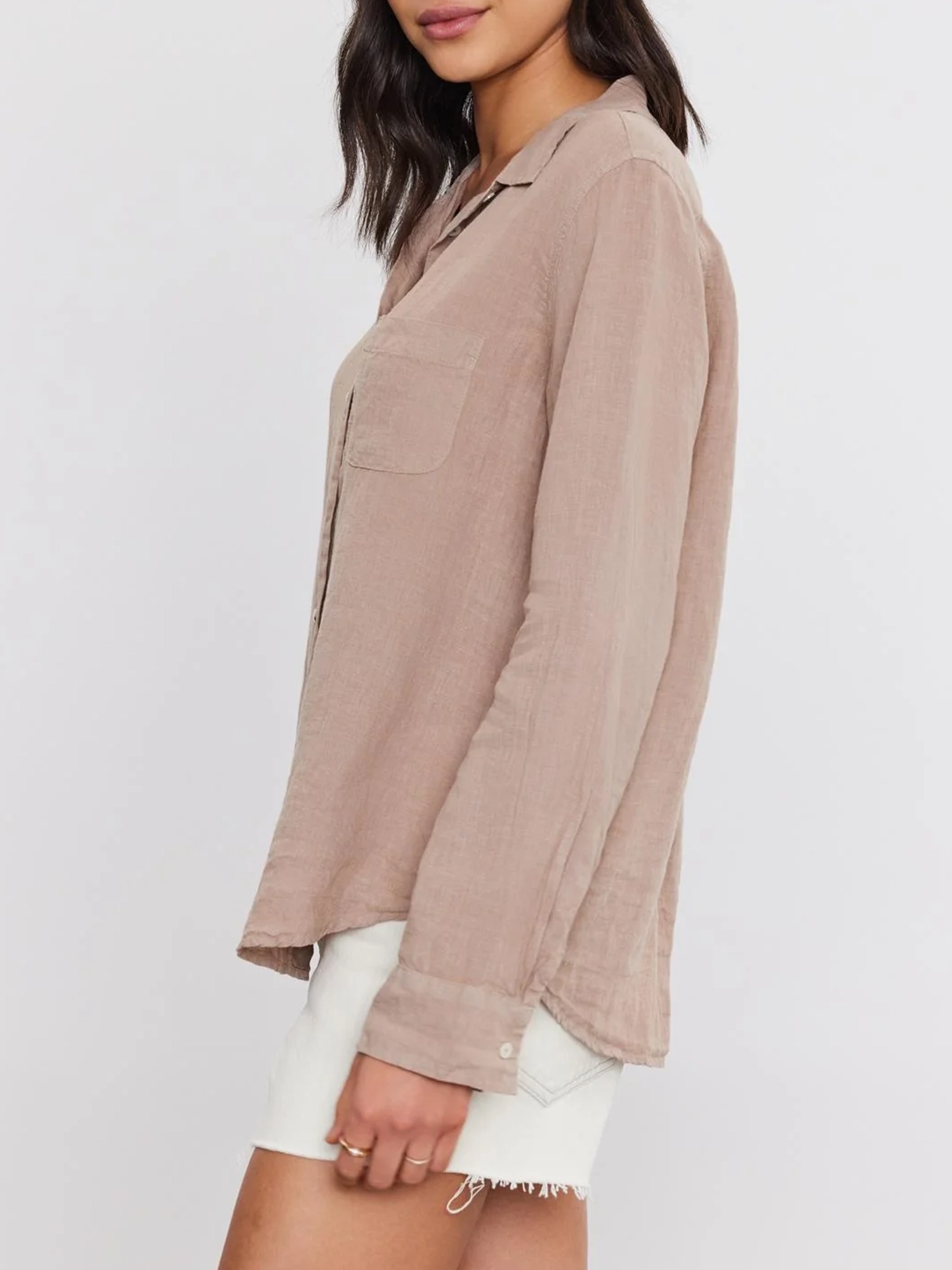 Natalia Linen Button-Up Shirt