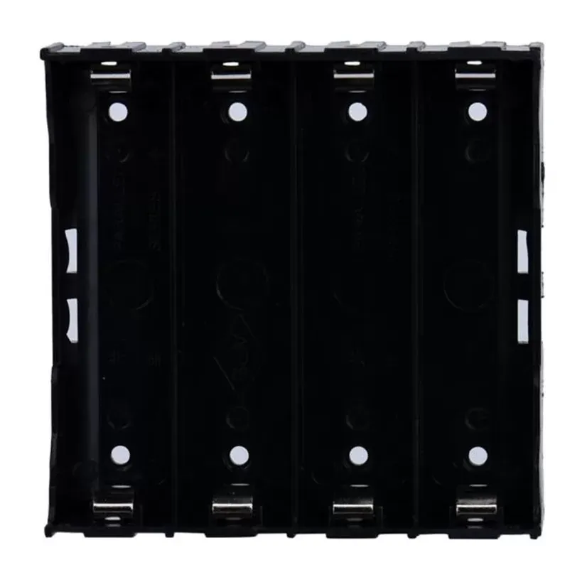 1pcs DIY Black Storage Box Holder Case For 4 x 18650 3.7V Rechargeable Batteries