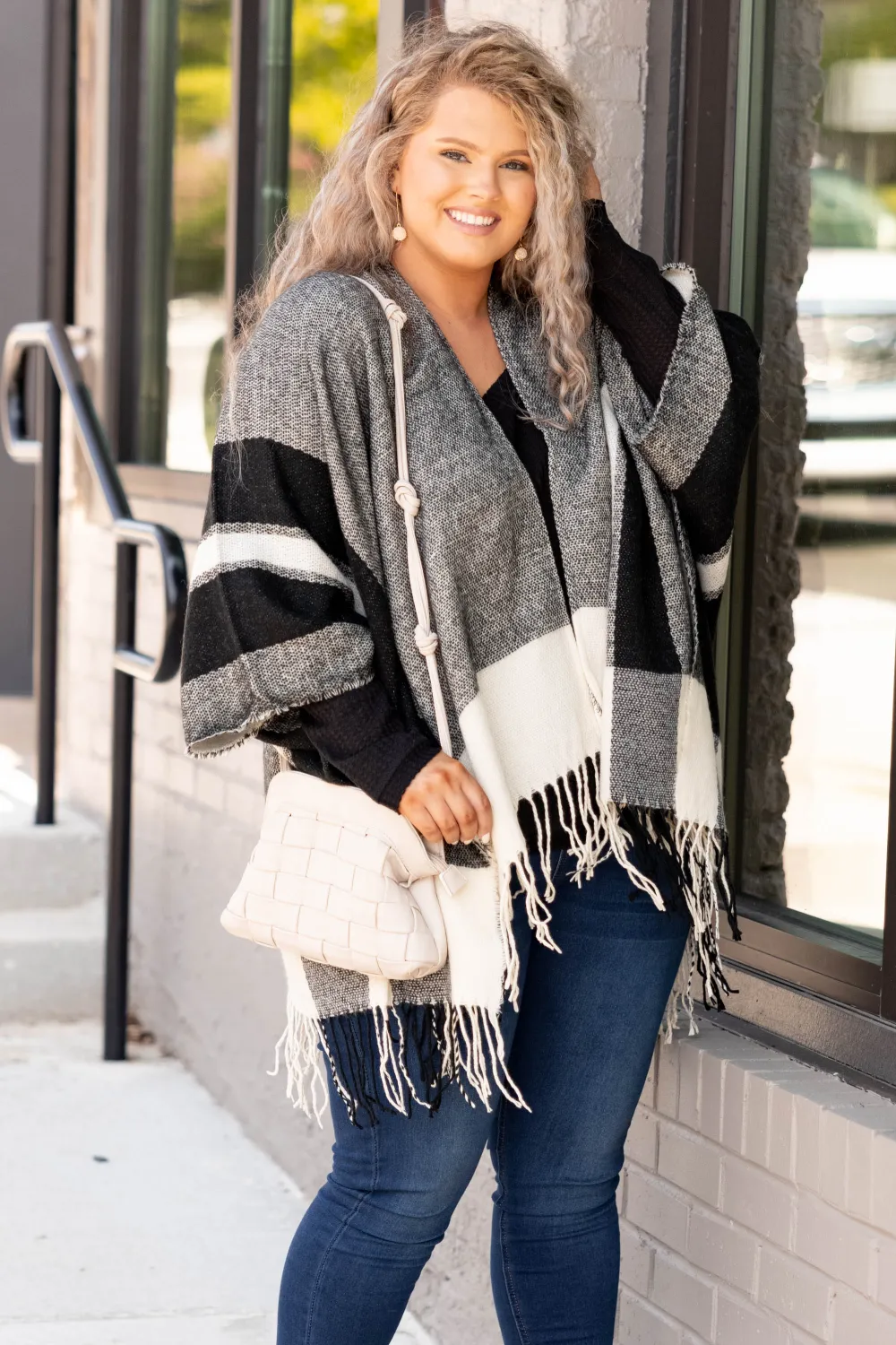 More To This Poncho, Ivory Black