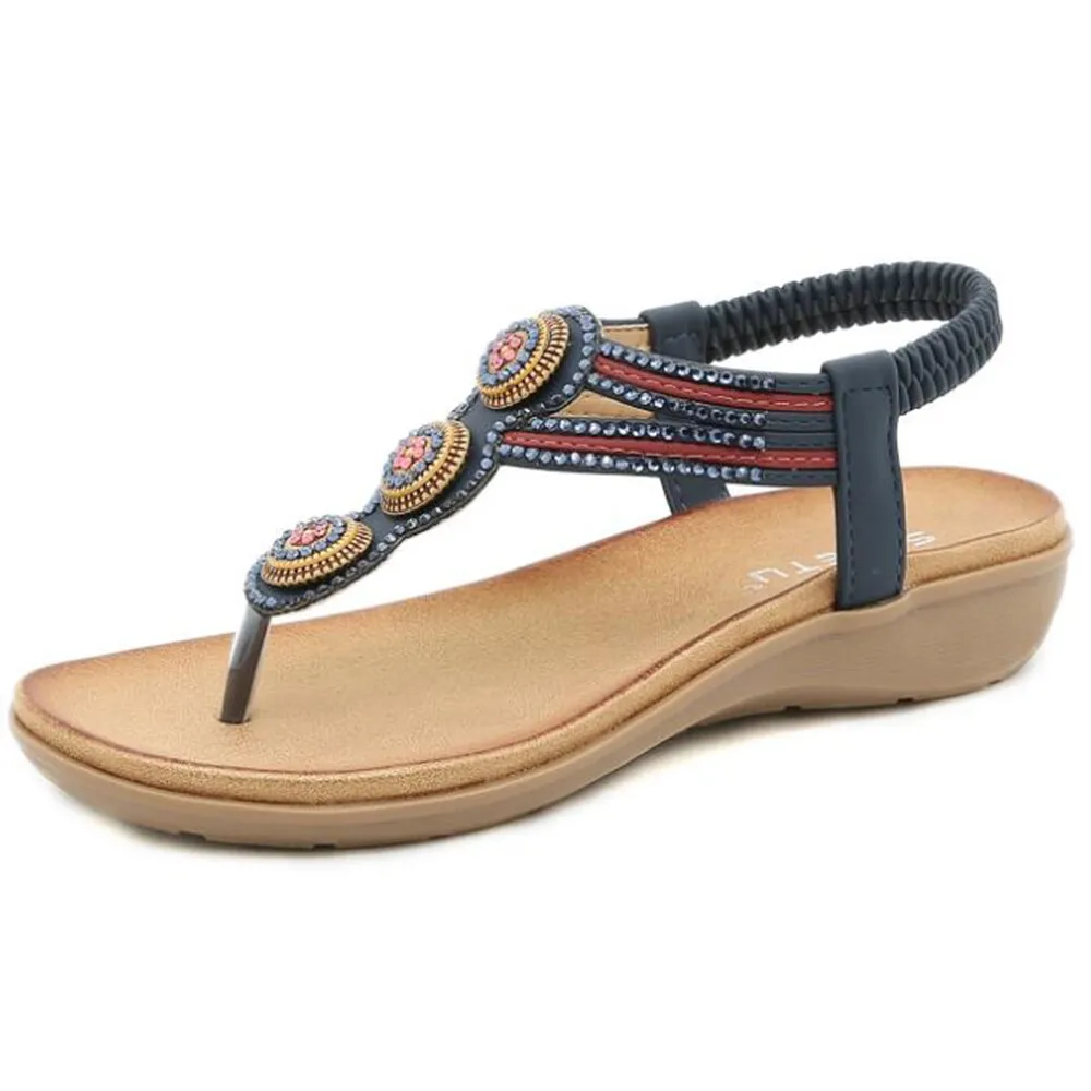 Summer Women Fashion Beaded Beach  Female Sandals