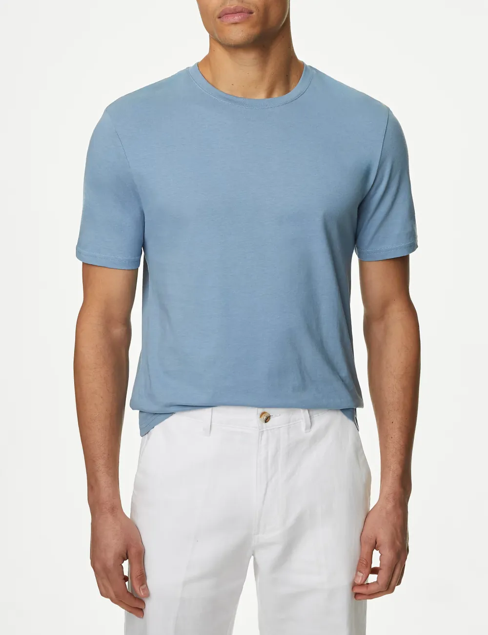 Slim Fit Pure Cotton Crew Neck T-Shirt