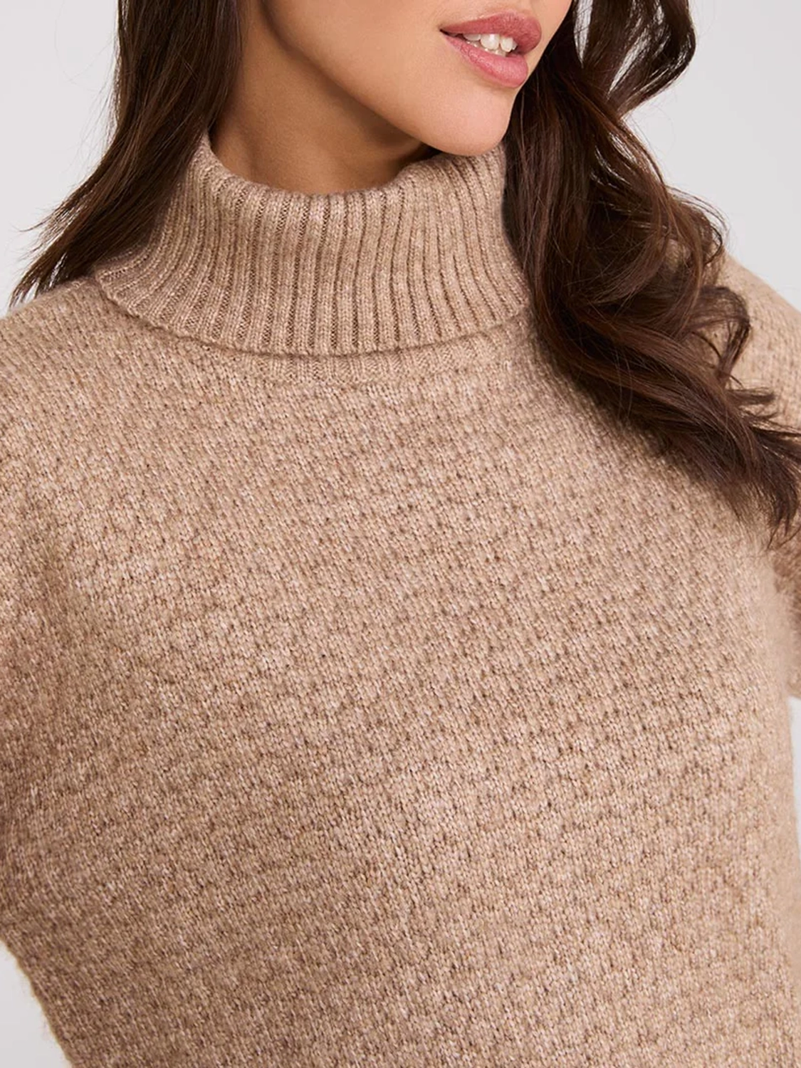 Melange Diamond Honeycomb Stitch Sweater