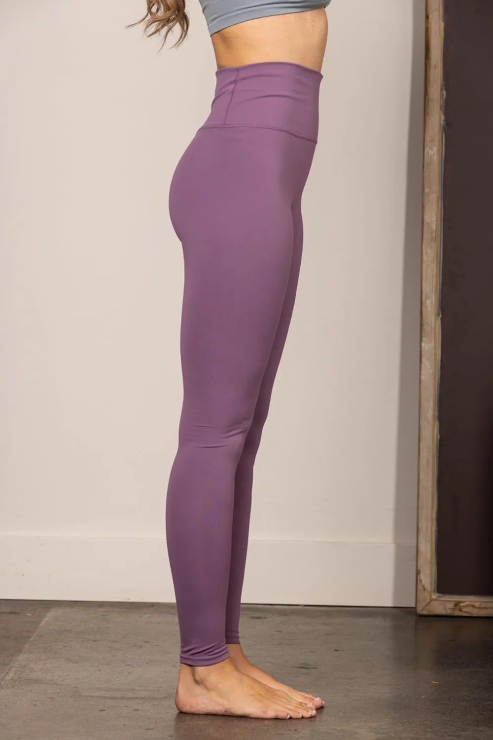 PURPLE HIGH-RISE LEGGINGS