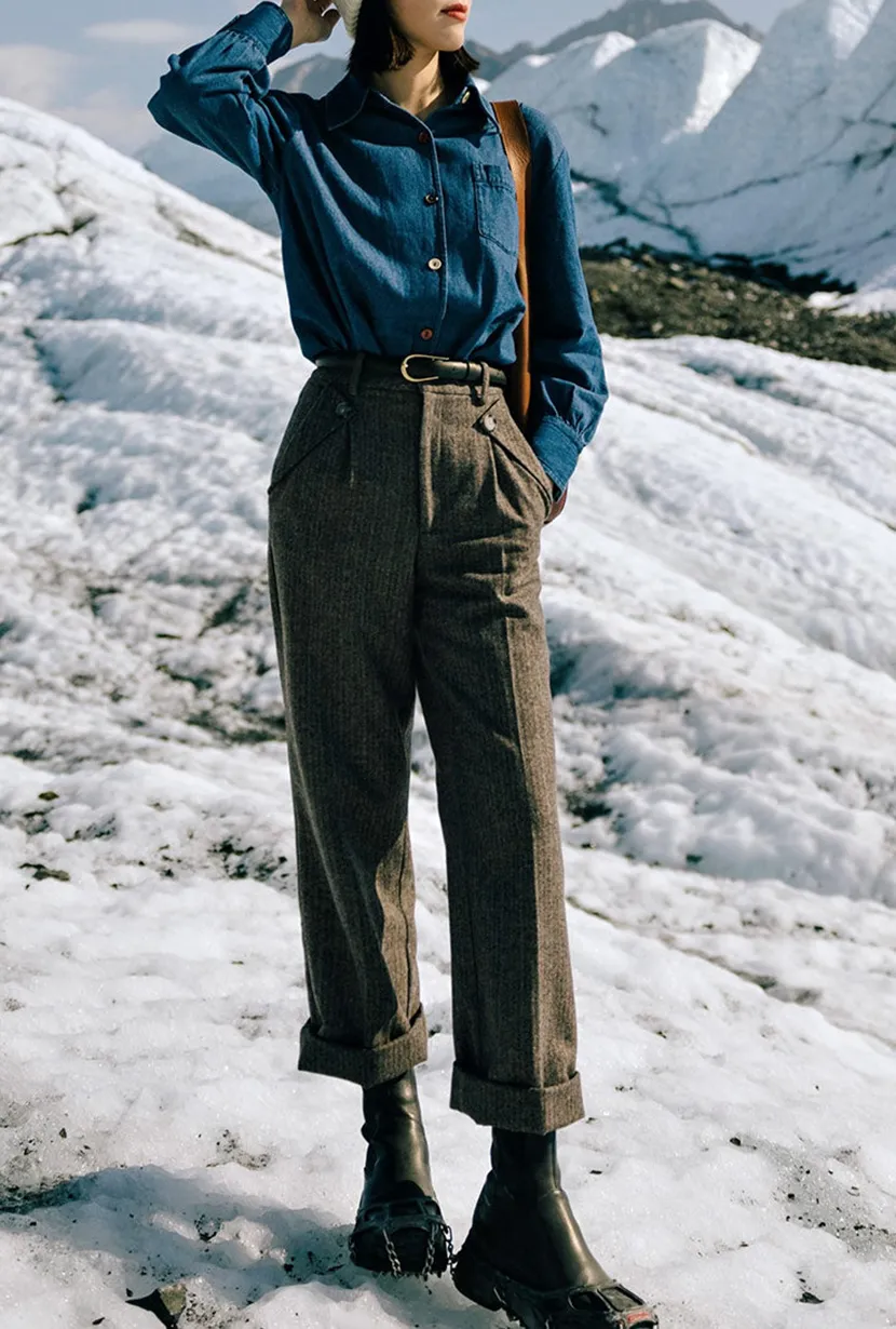 Reign Wool Pants - Brownstone