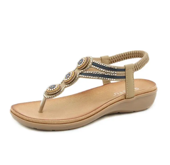 Summer Women Fashion Beaded Beach  Female Sandals