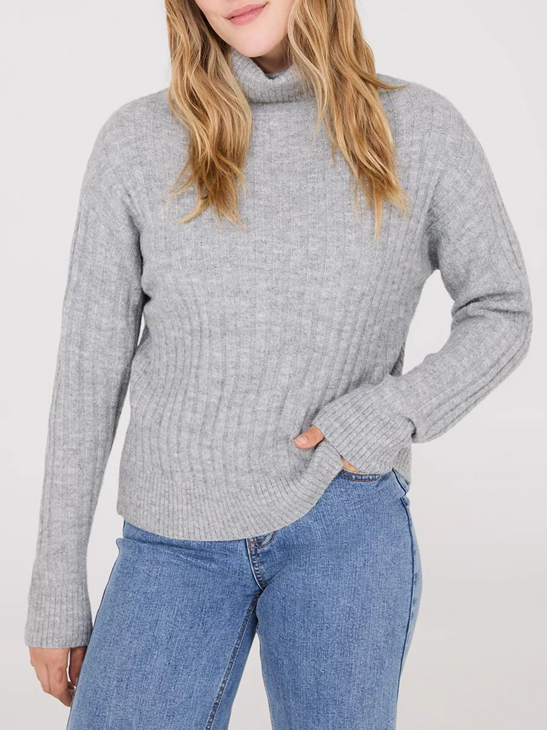 Ribbed Turtleneck Sweater