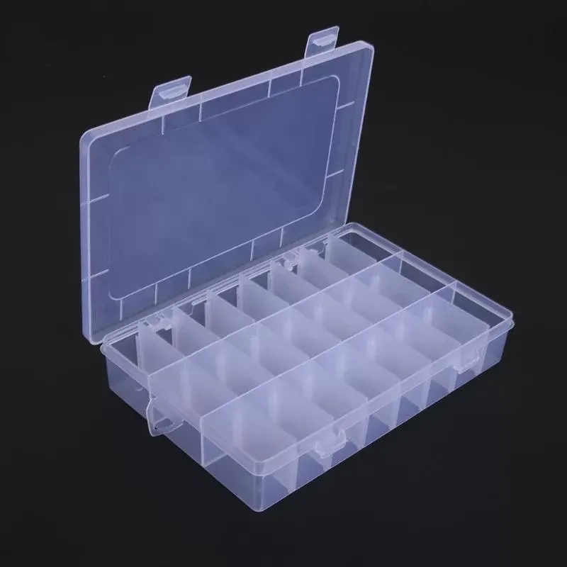 24 Compartments Storage Plastic Box Pill Cases organizer Jewelry Candy Storage Box Medicine Box Storage Case Container