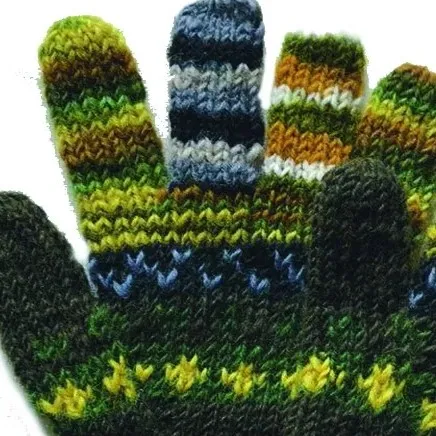 nordic knit wool gloves