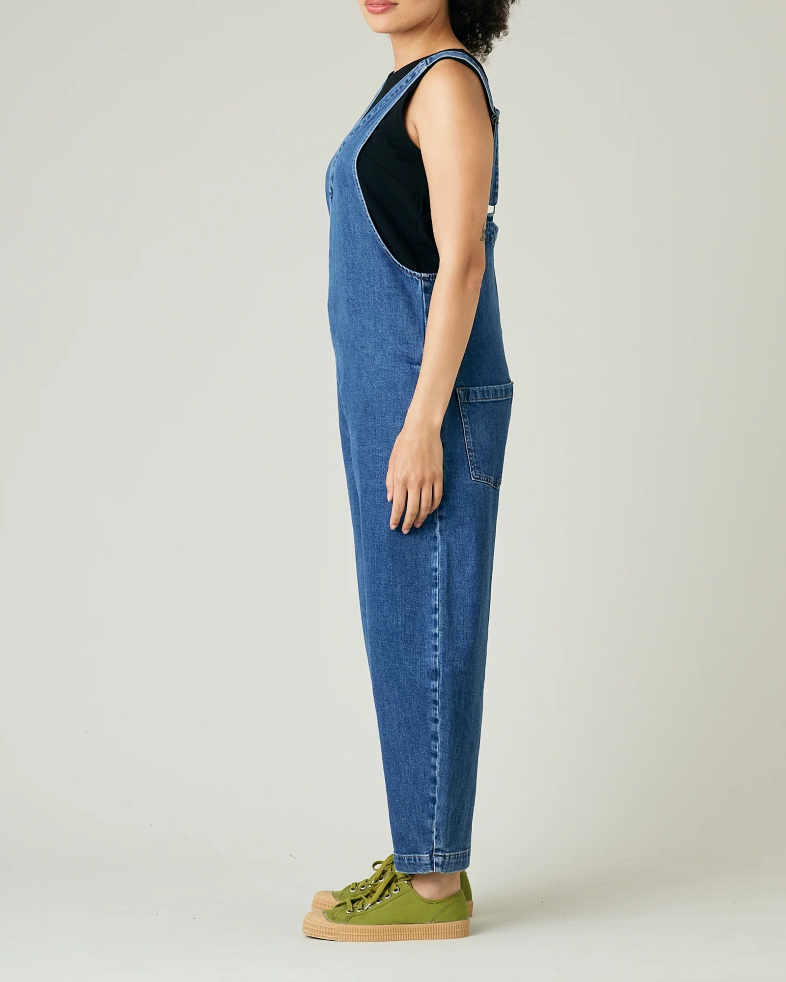 OTTIE MID BLUE DENIM JUMPSUIT