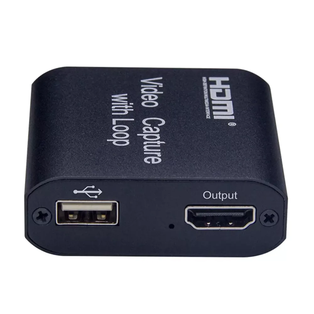 1080P USB HDMI Video Capture Card HDMI to USB 2.0 1080P Video Capture Device with Mic Input + 3.5mm Audio Output for PS4 Game