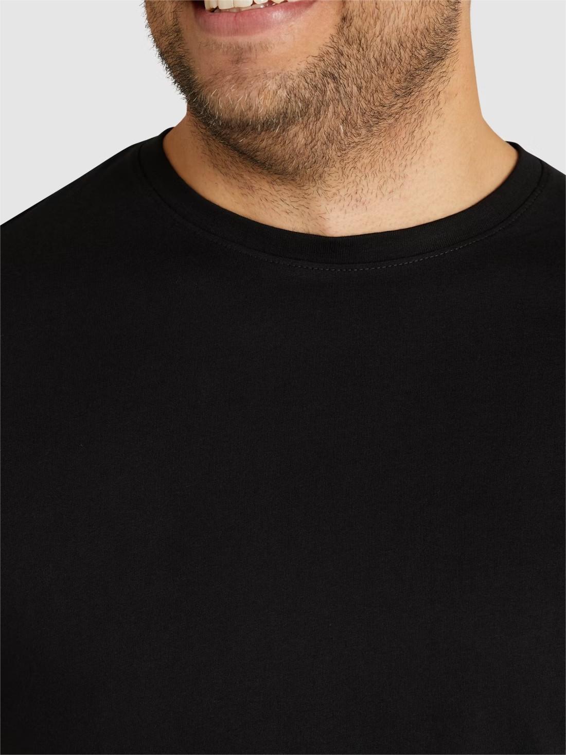 BLACK ESSENTIAL CREW NECK TEE