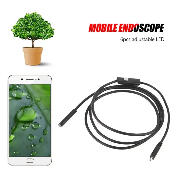 Endoscope Camera Soft Wire Micro USB Snake Inspection Borescope LED Digital Microscope Electronic Stereo Endoscope