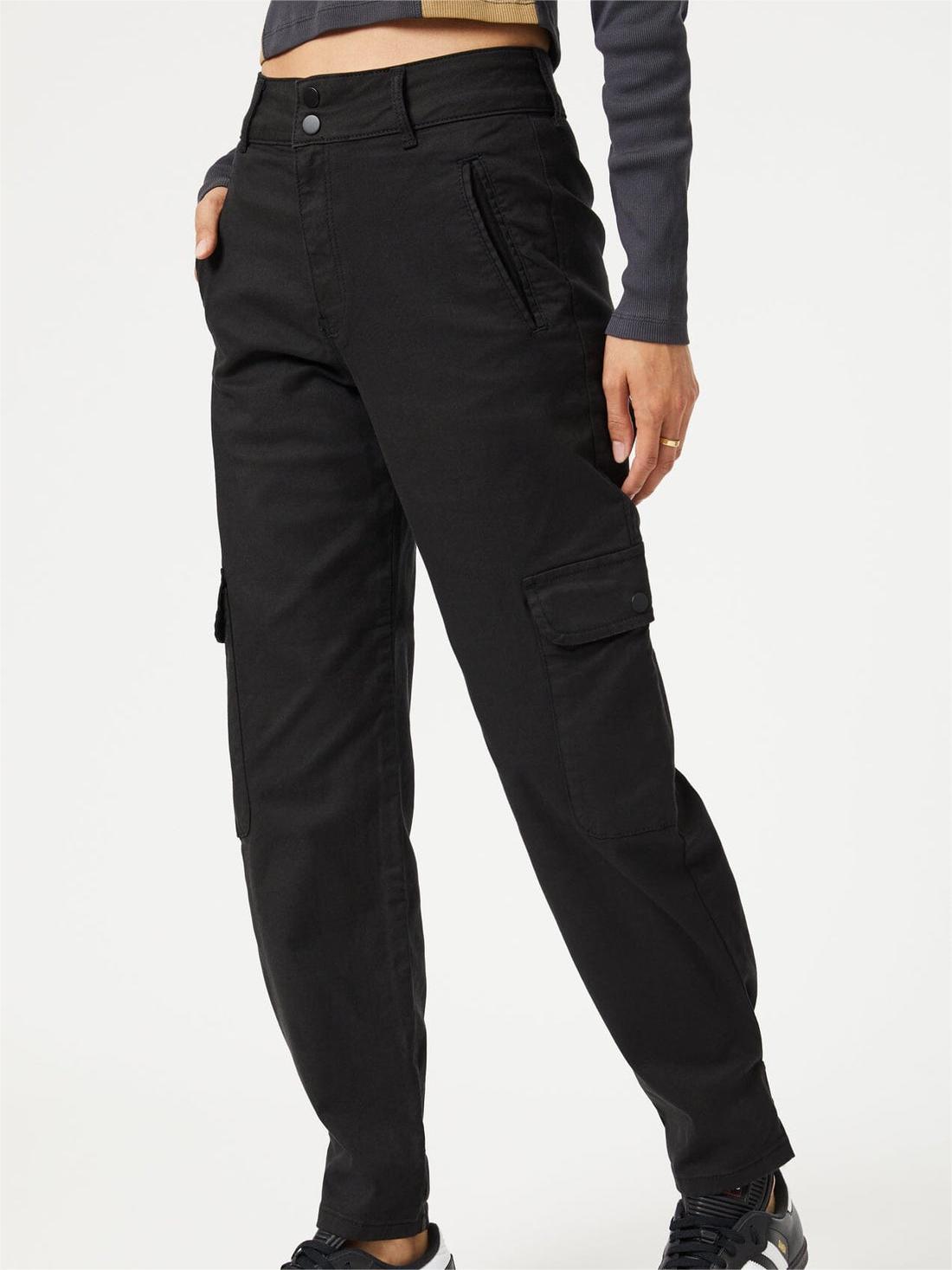 Elsie Cargo Black Pants