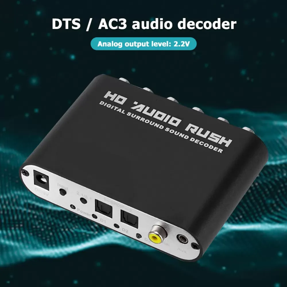 5.1 CH AC3 DTS Dolby HD Audio Decoder Coaxial Digital to Aalog RCA Adapter for PS3 Xbox360 PC Notebook DTS AC3 Audio Decoder