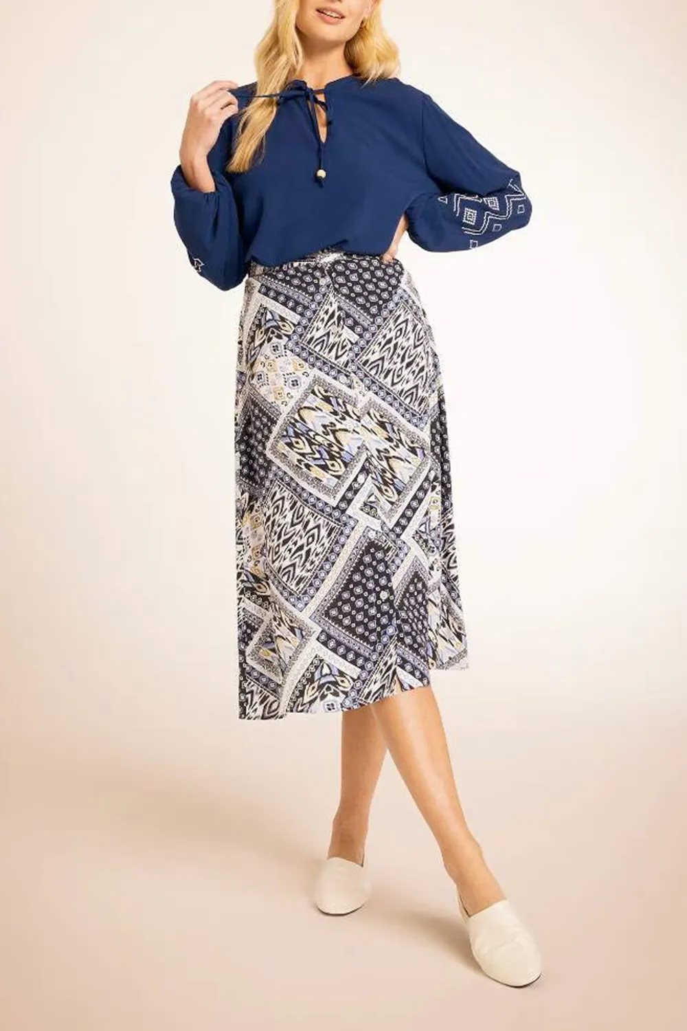 Traditional A Cut Midi Skirt