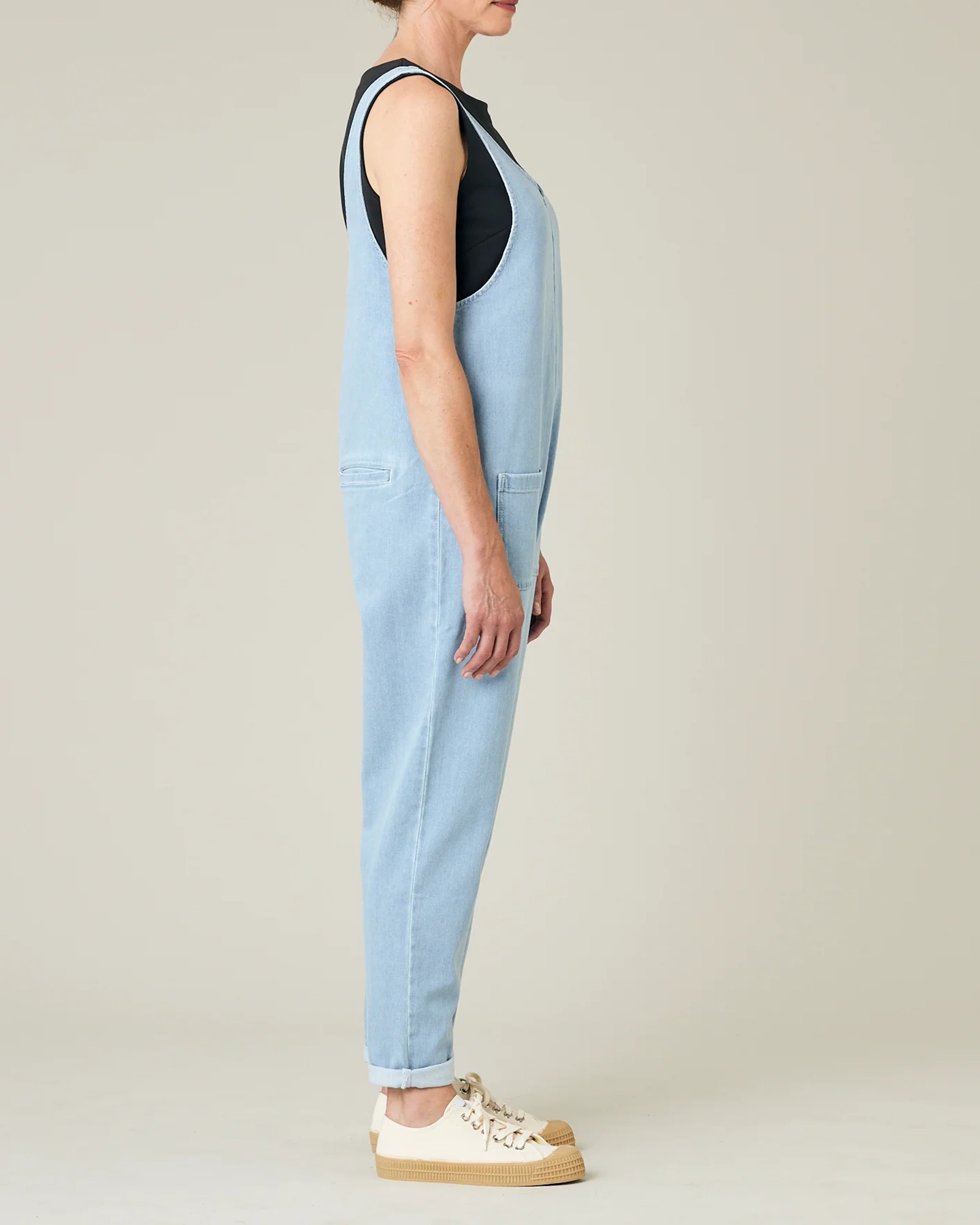 LIGHT BLUE DENIM JUMPSUIT