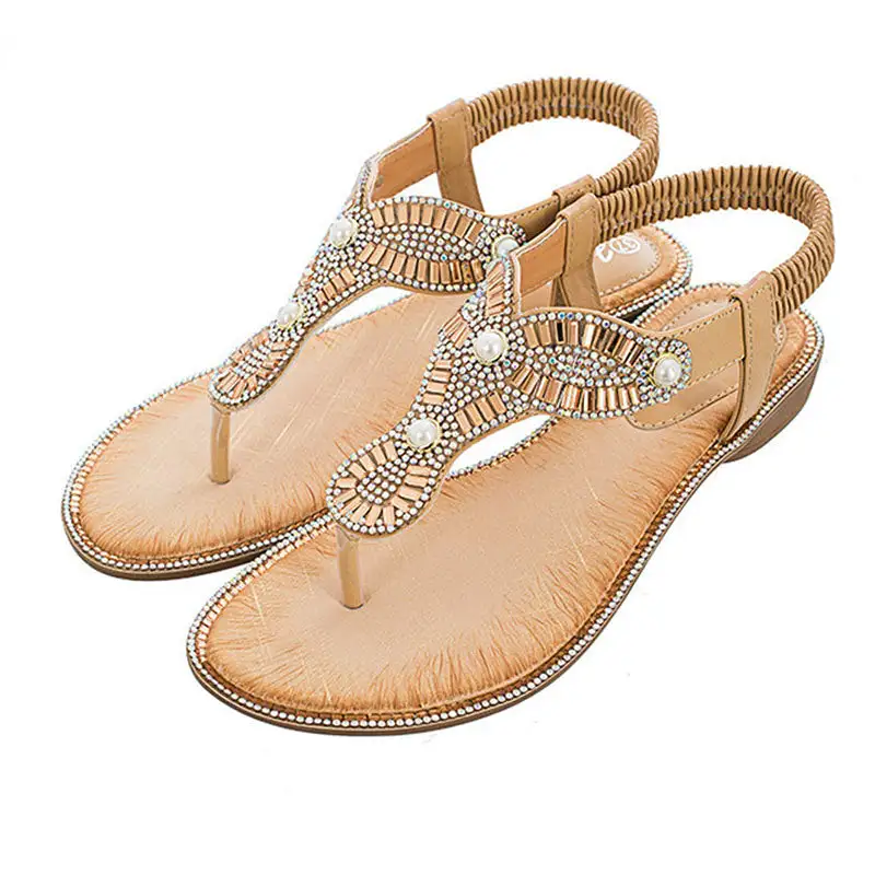 Cilool Ethnic Chain Pearl Sandals