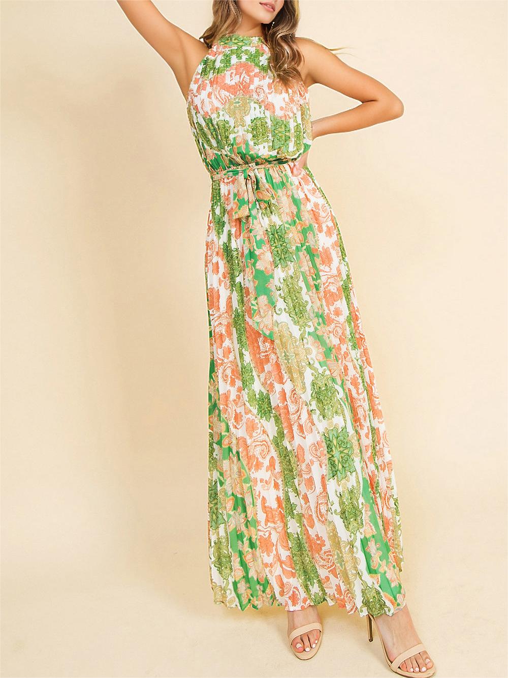 Provence Pleat Maxi Dress