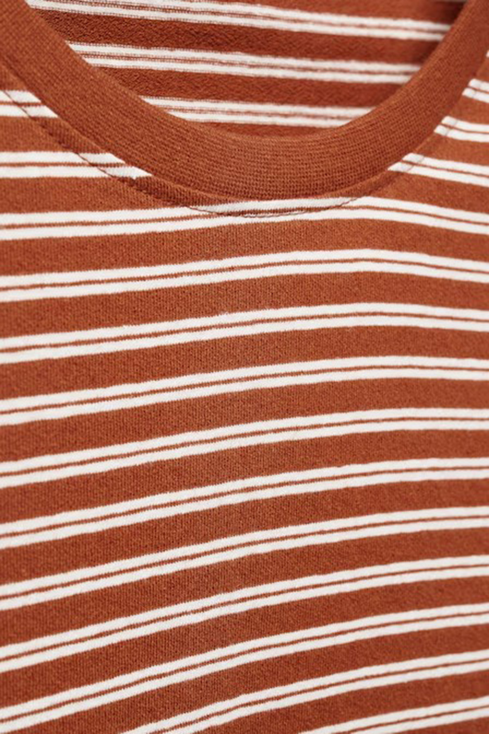 Striped cotton linen-blend T-shirt