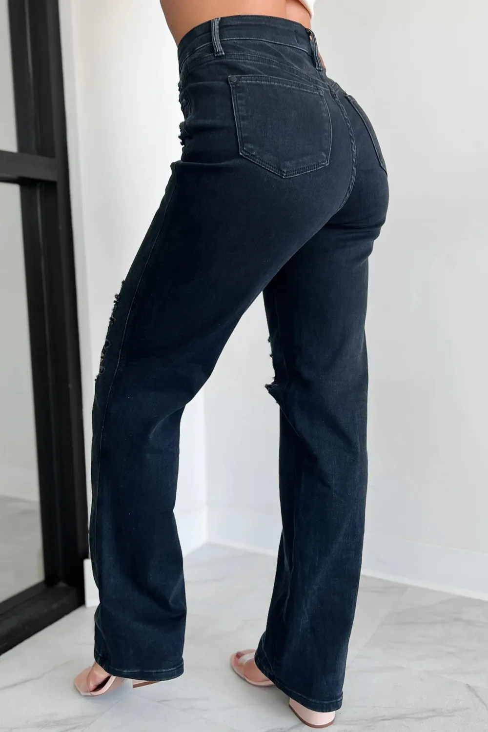 Fowler High Rise Rigid Stretch Judy Blue Straight Leg Jeans