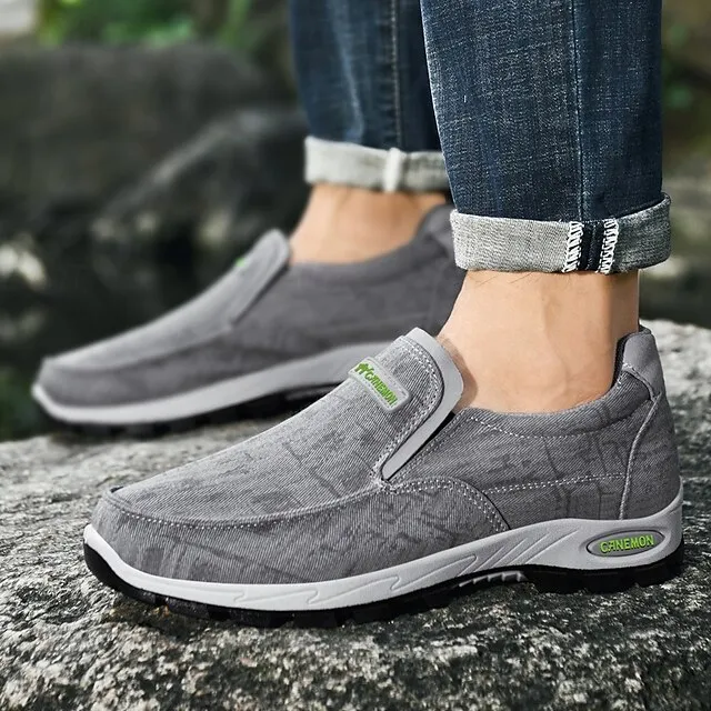 🔥Last Day Promotion 70% OFF 🎁 Men's Gray Slip-On Casual Outdoor Shoes - Breathable Non-Slip Lightweight Footwear