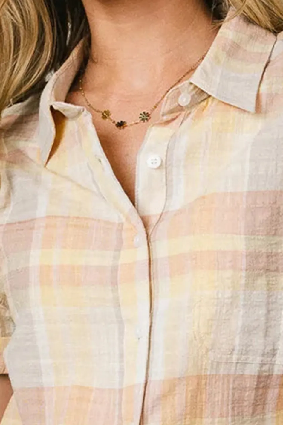 WHIMSY PLAID BUTTON UP