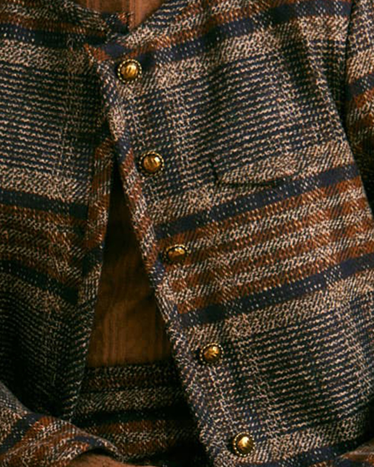 The Brown Striped Single Breasted Jacket