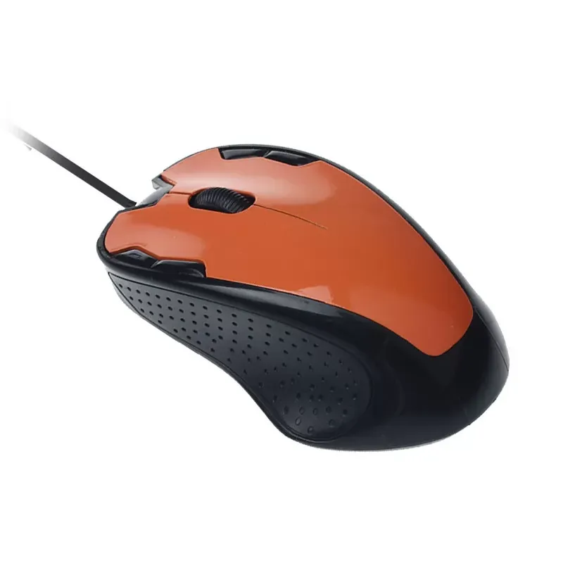 Luxury 1800 DPI USB Wired Optical Gaming Mice Mouse Low Noise Desktop Office Entertainment Laptop Silent Keys Orange