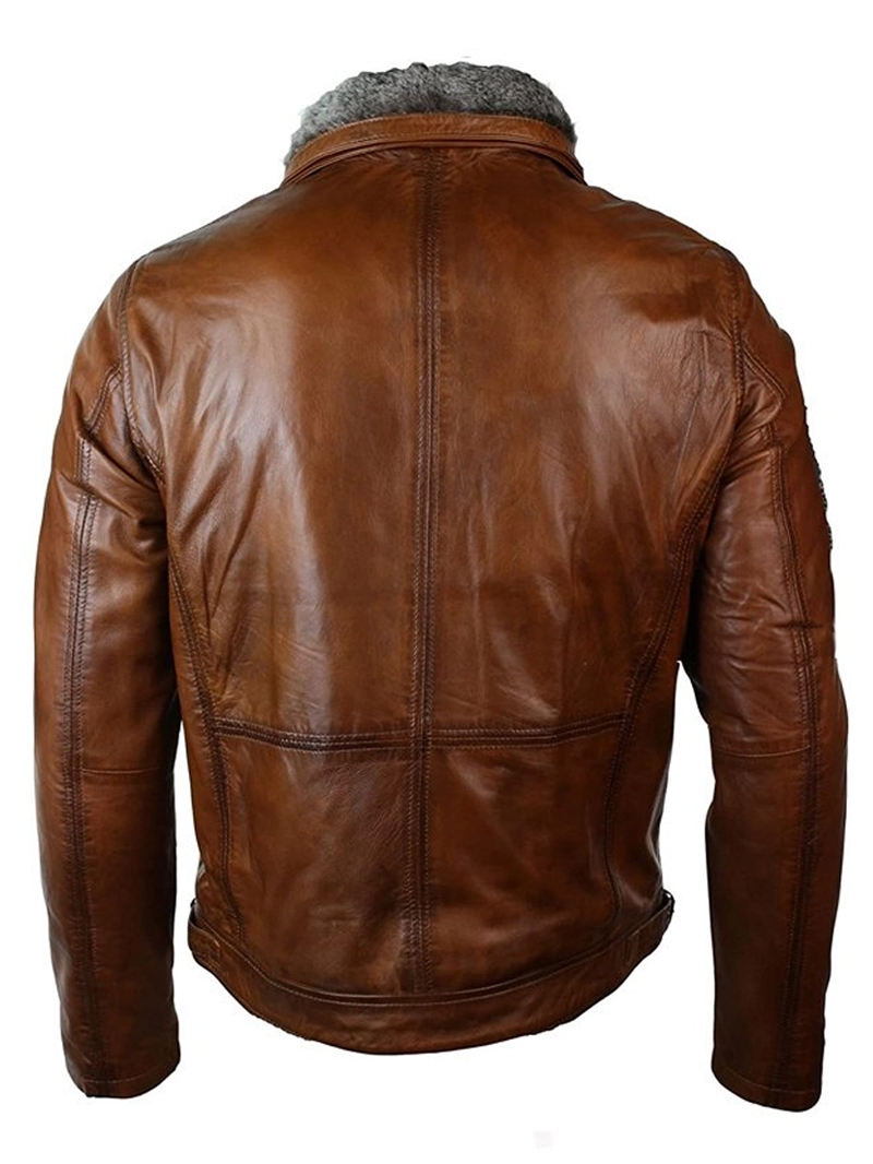 Men's Casual Outdoor Leather Jacket Coat